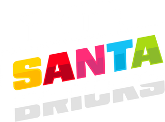Logo mit SantaBricks Schriftzug und angedeuten eckigen Noppen 